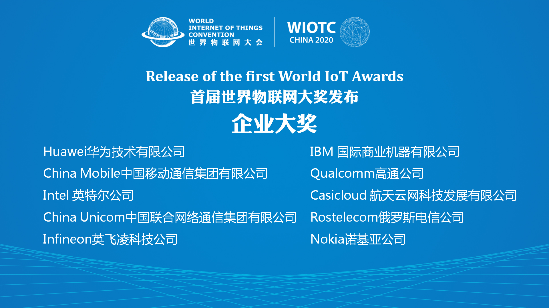 2020世界物联大会-首届世界物联网大奖发布 2020世界物联网大会